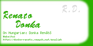 renato donka business card