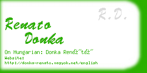 renato donka business card